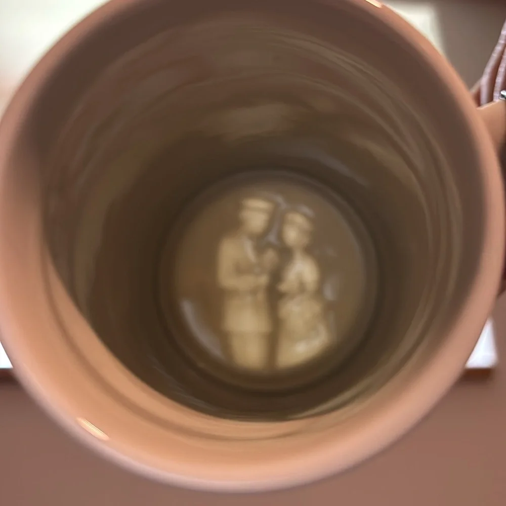 German cannon lidded beer stein with illuminated Lithopane figures in bottom